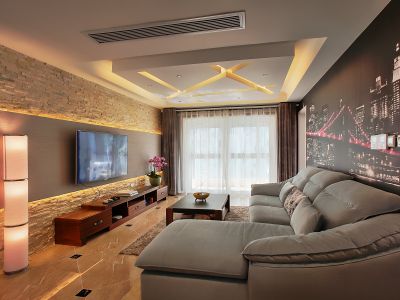 桃林一小区-103㎡-现代风效果图