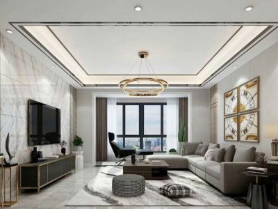 绿都洛阳府-143㎡-现代风效果图