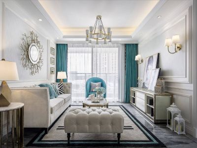 丽冠雅居欧式风格96平装修案例