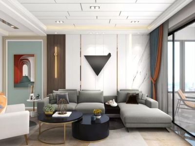 汇置尚郡-126㎡-现代风效果图