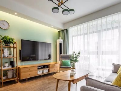 保利紫荆公馆-100㎡-现代风效果图