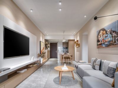 秋月朗庭-98㎡-现代风效果图