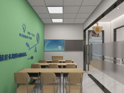 培训班-220㎡-绚丽风效果图