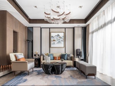 阳光城尚东湾-138㎡-中式风效果图