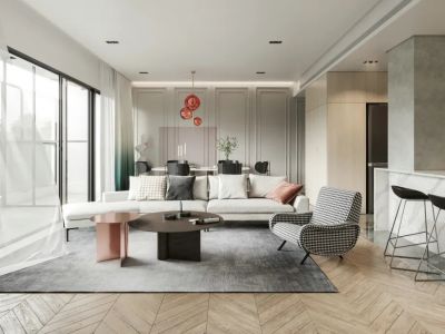 富力东堤湾畔-139㎡-现代风效果图