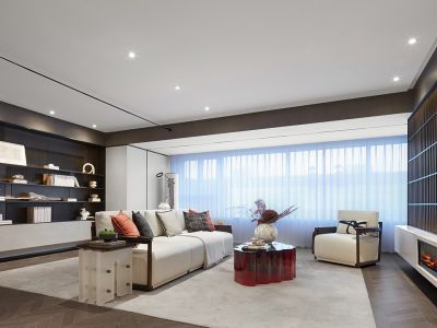 青云天下-136㎡-现代风效果图