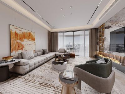 观澜幸福里-110㎡-现代风效果图