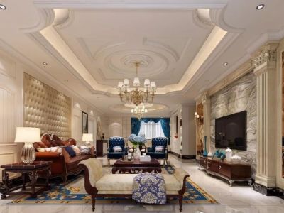 天马南湖荟-180㎡-欧式风效果图