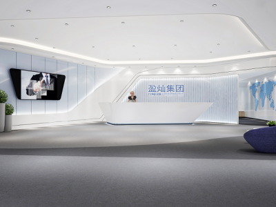 办公室-1600㎡-现代风效果图