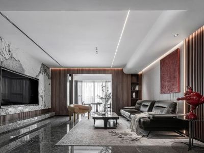 百树广场160㎡四居室现代风格装修案例