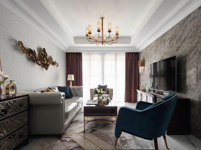 阳光金悦台-106㎡-美式风效果图