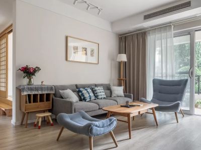 瑞丰铭城-123㎡-日式风效果图