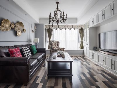 明德新城-118㎡-美式风效果图