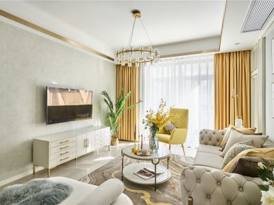 拓海山语城-124㎡-轻奢风效果图