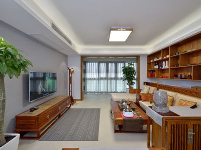 拓海学府新城-123㎡-中式风效果图