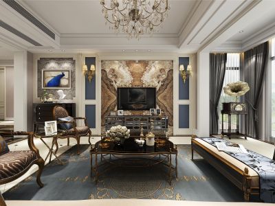 梦里水乡-300㎡-现代风效果图