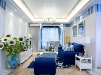 长弘水岸地中海风格140平米四室两厅装修案例