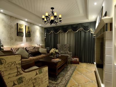 阳光金悦台-127㎡-田园风效果图