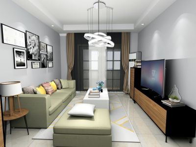 深基天海城市花园-85㎡-现代风效果图