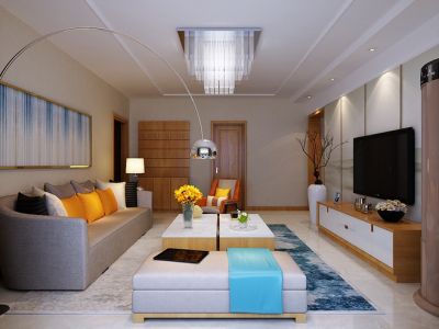 美的公园天下-150㎡-简约风效果图