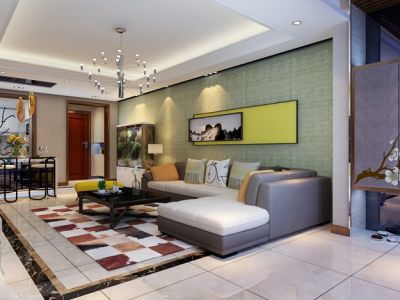 帝豪花园-145㎡-现代风效果图