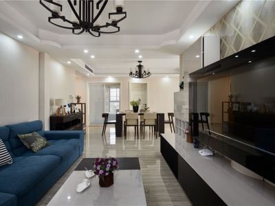 新城香悦花园-120㎡-混搭风效果图