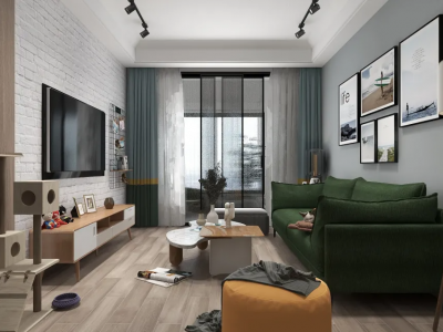 柳湖嘉苑87平三房两厅北欧风格装修案例