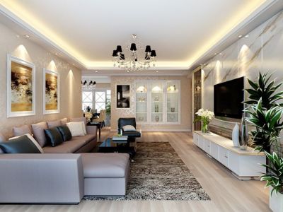 世茂东壹号-128㎡-欧式风效果图