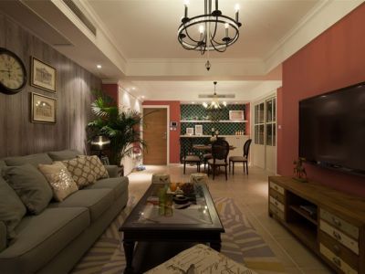 智慧广场110平米北欧风格三居装修案例