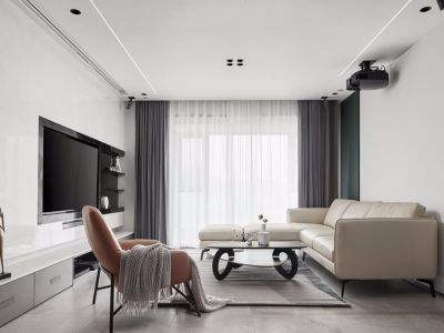 万科翡翠之光(二期)-128㎡-现代风效果图