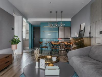 悦泰拾光里-89㎡-现代风效果图