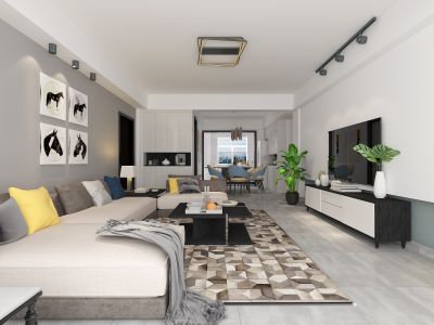 和润小区-110㎡-现代风效果图