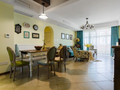 江源半岛-127㎡-美式风效果图