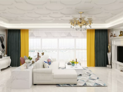 华达花园130平三房两厅美式风格案例