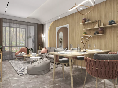 金晖苑87平北欧风格三房两厅装修案例