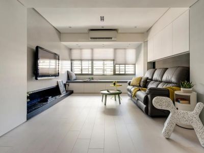 怡翠花园96㎡二居室简约风格装修案例