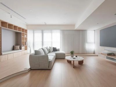 新世纪花园148平米清新简约风三室两厅装修案例