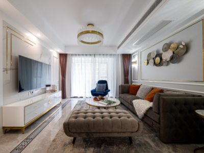 玉兰广场-128㎡-美式风效果图