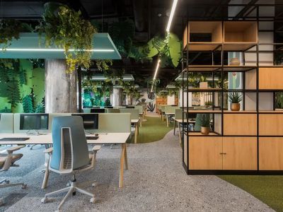 现代风格1500平米办公室装修案例-1500㎡-现代风效果图