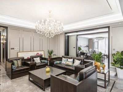 华盛御品-138㎡-新中式风效果图