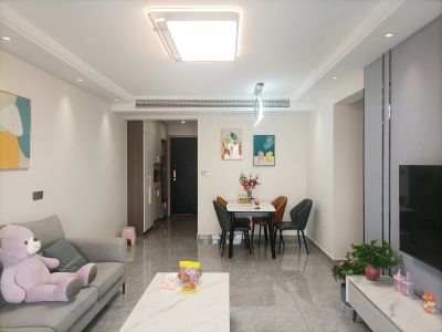 建业春天里110平米轻奢风格三居装修案例