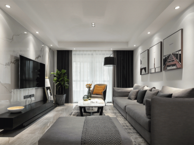 大同花园97平米复古风三居装修案例