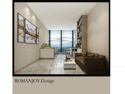 办公室-1800㎡-现代风效果图