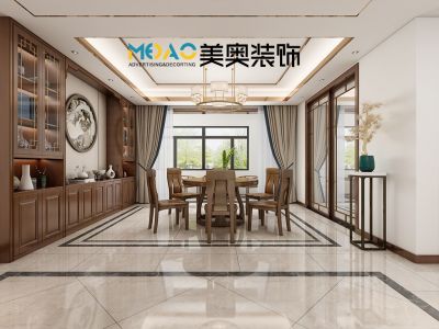 创业公寓270平新中式装修案例