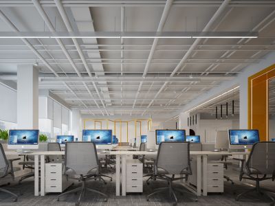 办公场所-1200㎡-现代风效果图