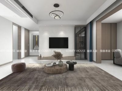 毛胡同-137㎡-简约风效果图