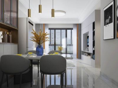 东方丽园-83㎡-现代风效果图