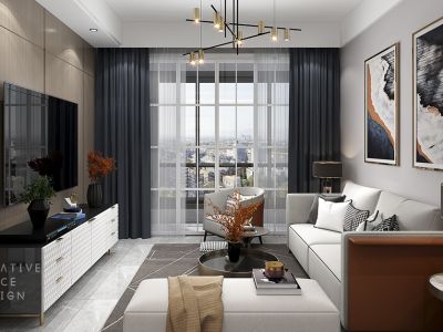 四海锦园-95㎡-现代风效果图