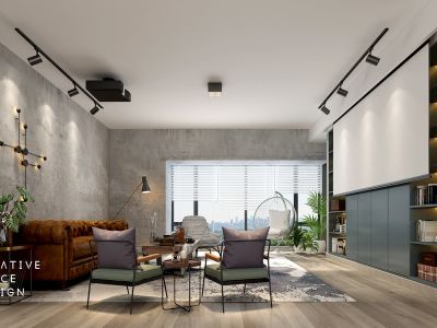 香山美墅-167㎡-工业风效果图