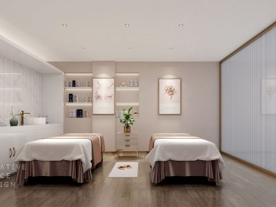 皇莎卓姿美容-1500㎡-欧式风效果图